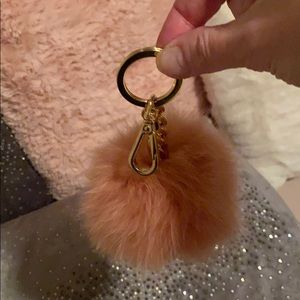 Michael Kors Carnation Pink Puff Keychain